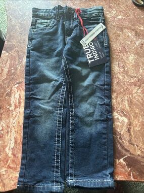 Indigo Kids Navy Blue Stretch Tapered Jeans